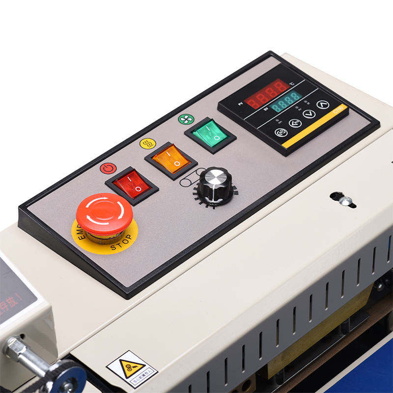 High-speed continuous sealer with integrated inkjet printer.