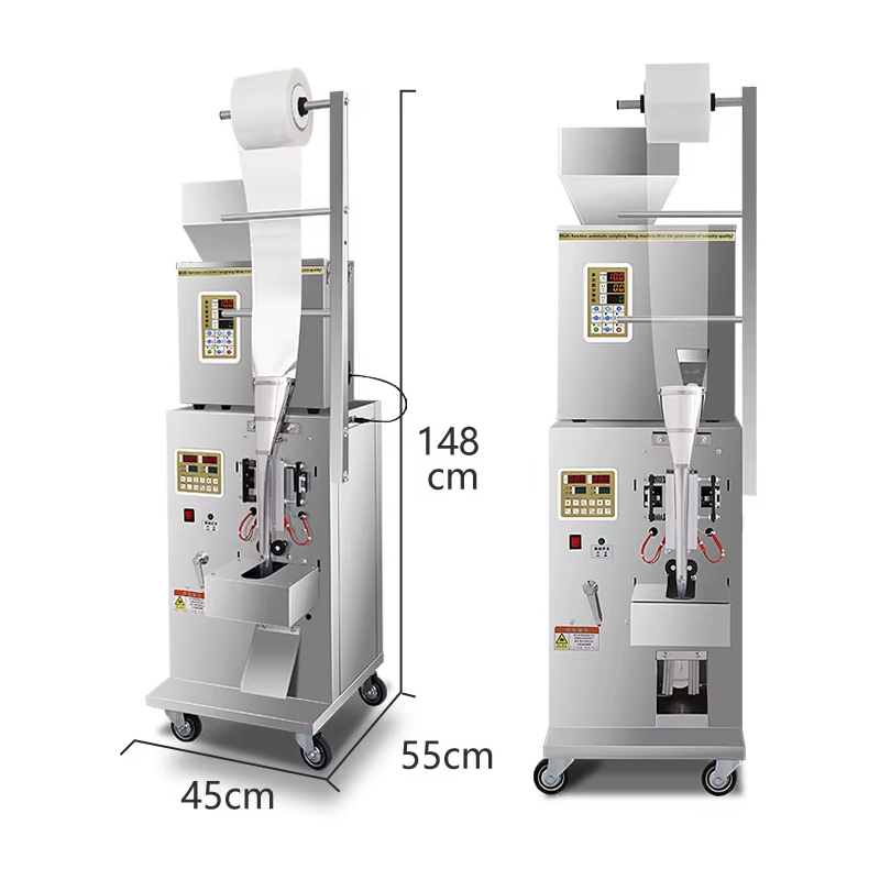 Dimensional diagram of sauce packaging machine