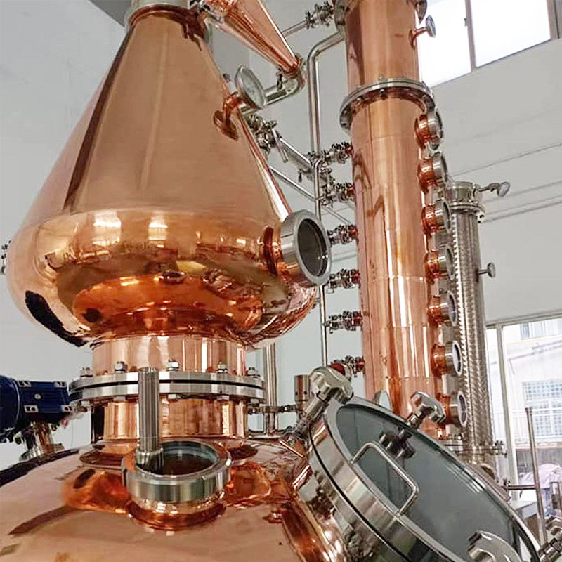 500L copper distillery equipment in craft distillery factory