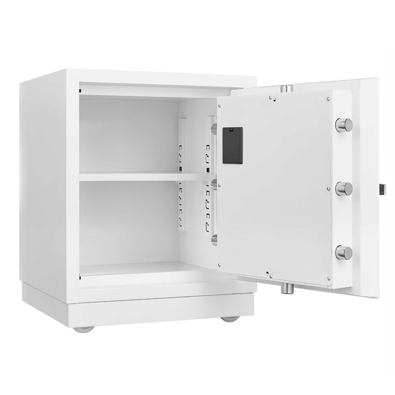 Opening diagram of a safe with an electronic digital lock and high fire safety