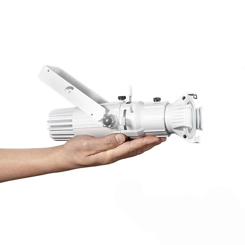 Made of metal with a white finish, featuring a heat-dissipating structure