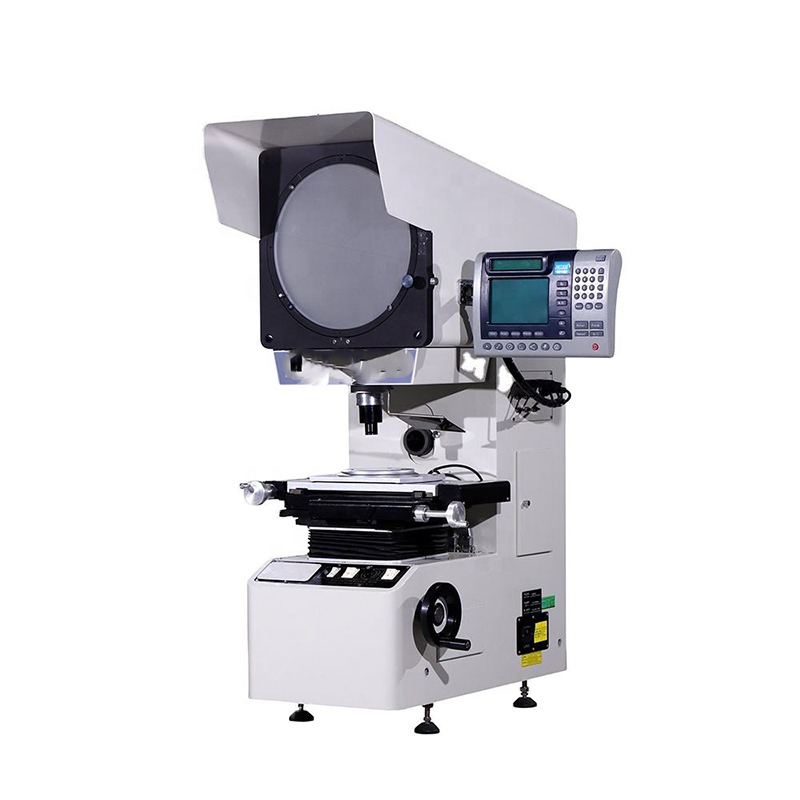 depict measuring projectors (also known as optical profile projectors)