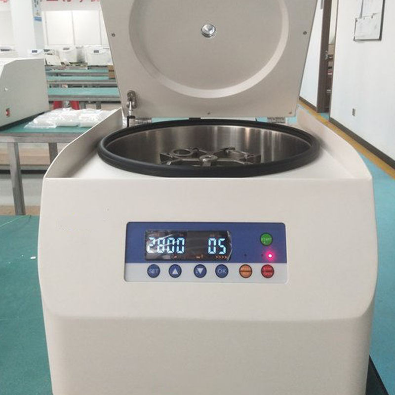 Low speed desktop centrifuge lab separator ideal for quiet benchtop operation.