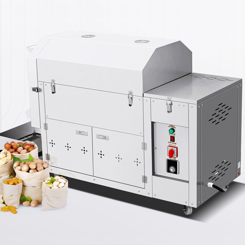 Usage scenario of a stainless steel chestnut roasting machine