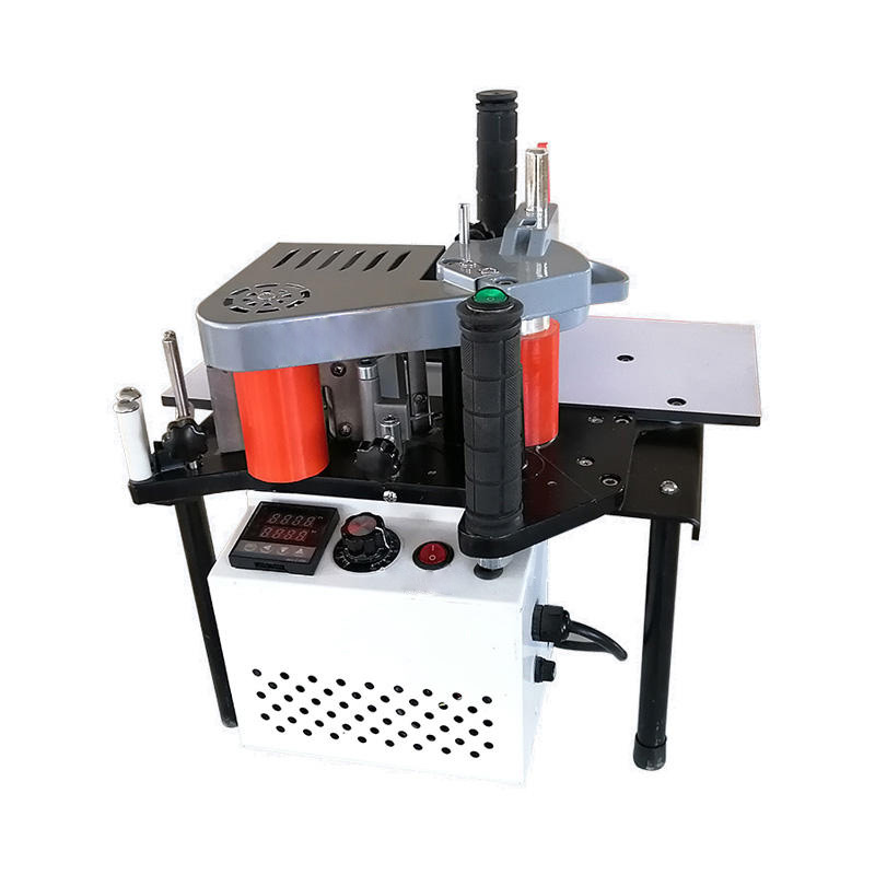 Full view of the portable manual edge banders.