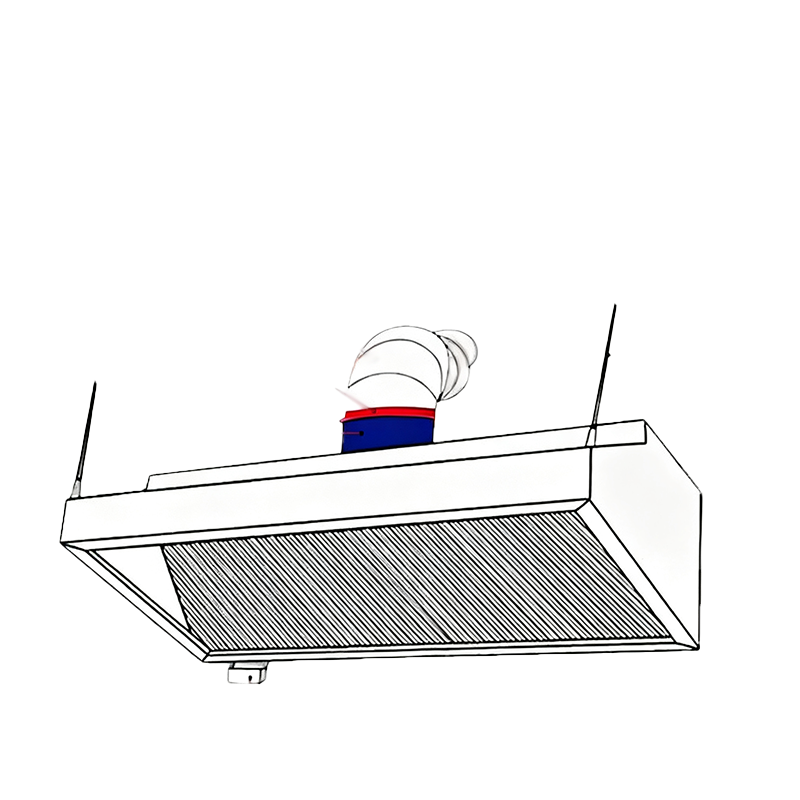 Stainless steel smoke hood, strong suction with no dead corners