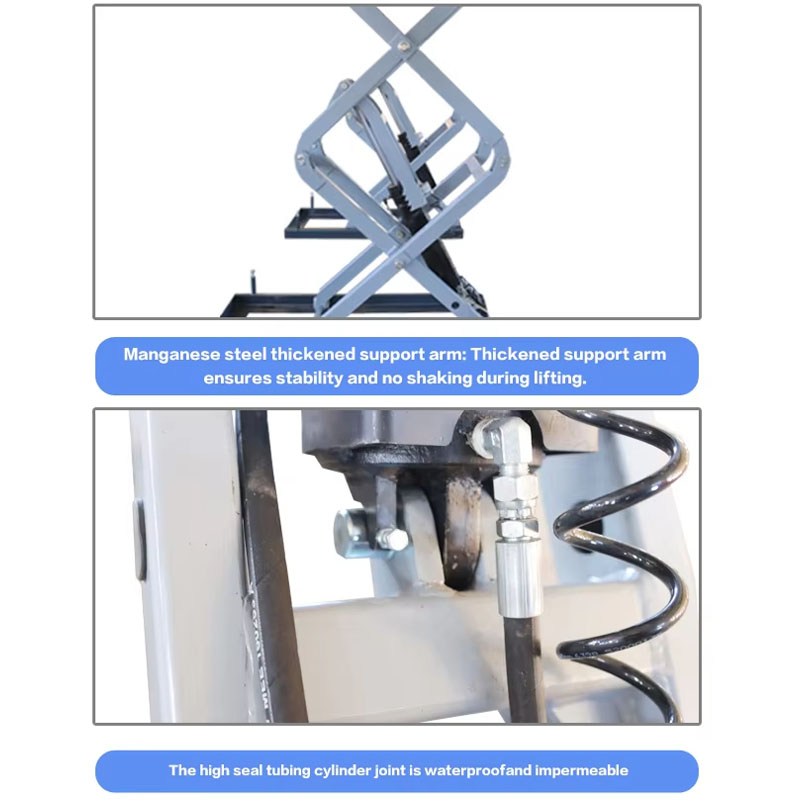 Vehicle lifting equipment has multiple safety mechanisms such as safety locks.