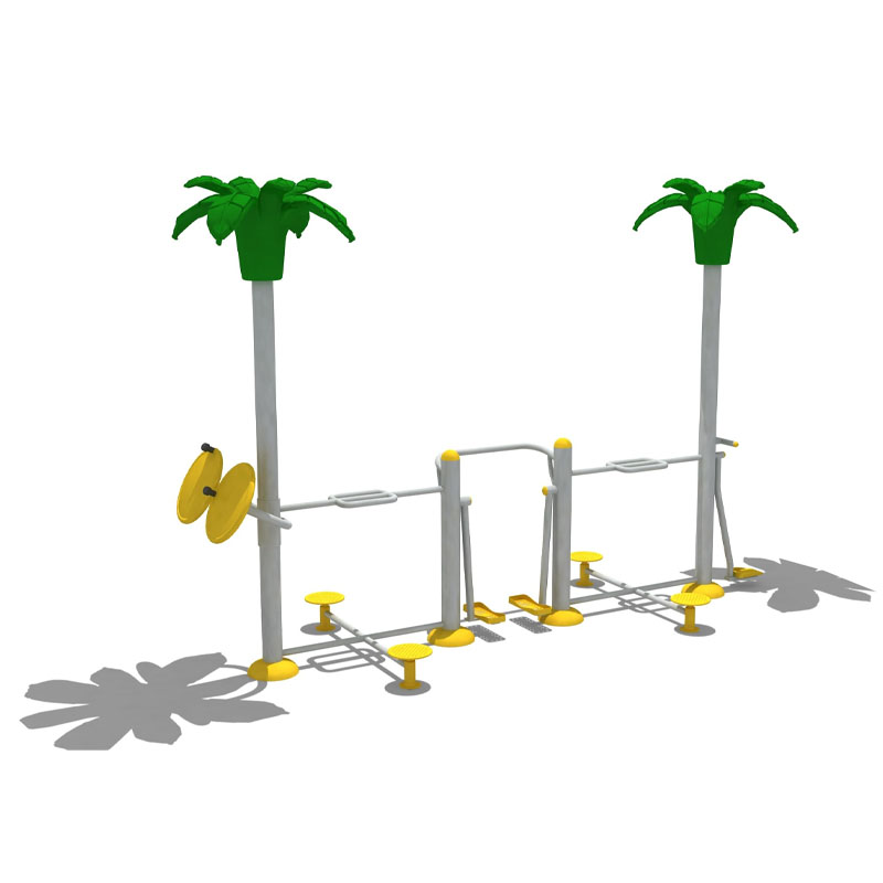Outdoor fitness equipment provides a safe and healthy activity environment.