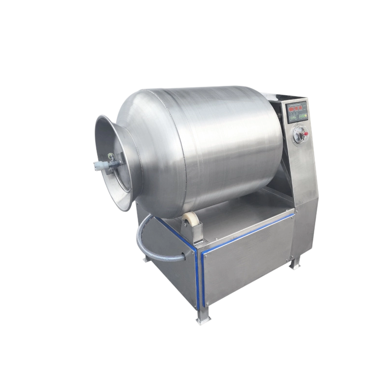 The vacuum meat marinating machine uses the principle of self-extruding tumbling.