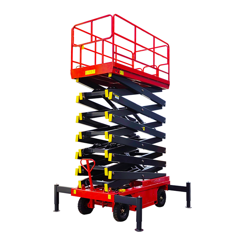 Versatile mobile hydraulic scissor lift,industrial use highly adaptable.
