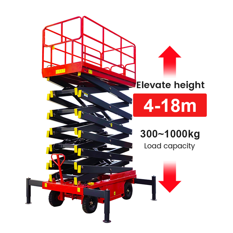 Electrophoretic Paint mobile hydraulic scissor lift, corrosion-resistant strong structure.