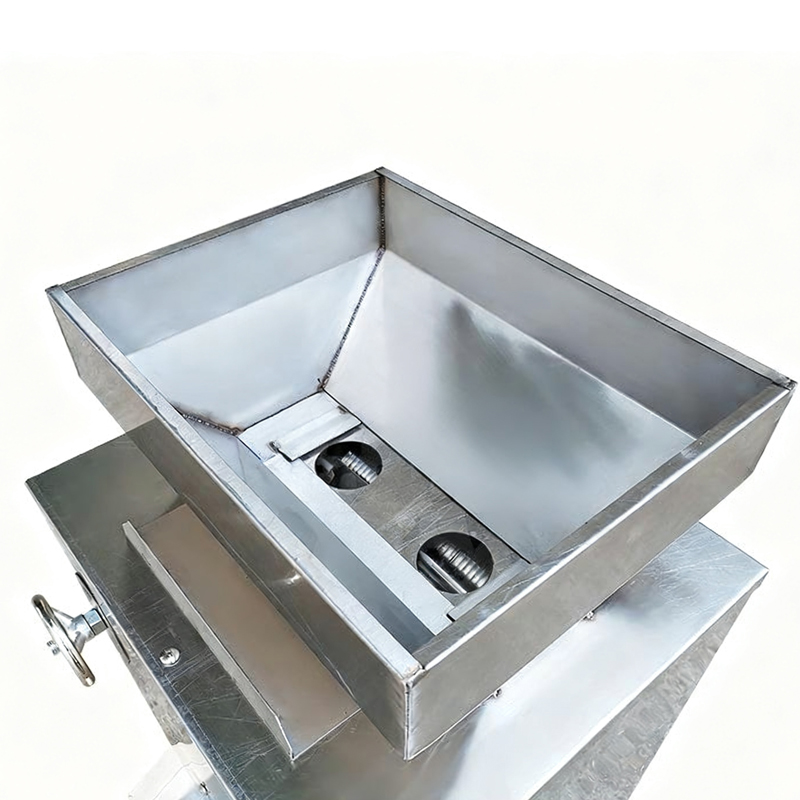Close-up of the Feed Opening on the Nut Crusher
