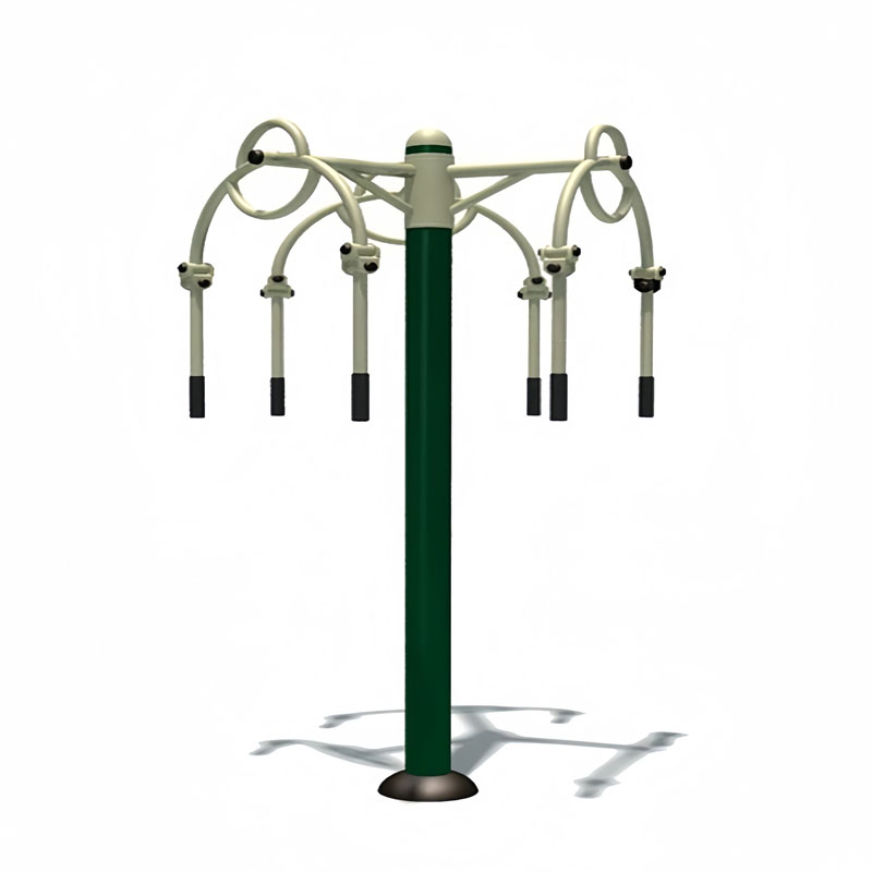 Durable outdoor fitness equipment, specifically designed for public use areas.