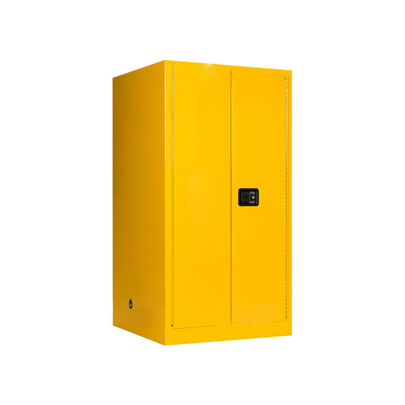 Fire explosion proof chem cabinet full view.
