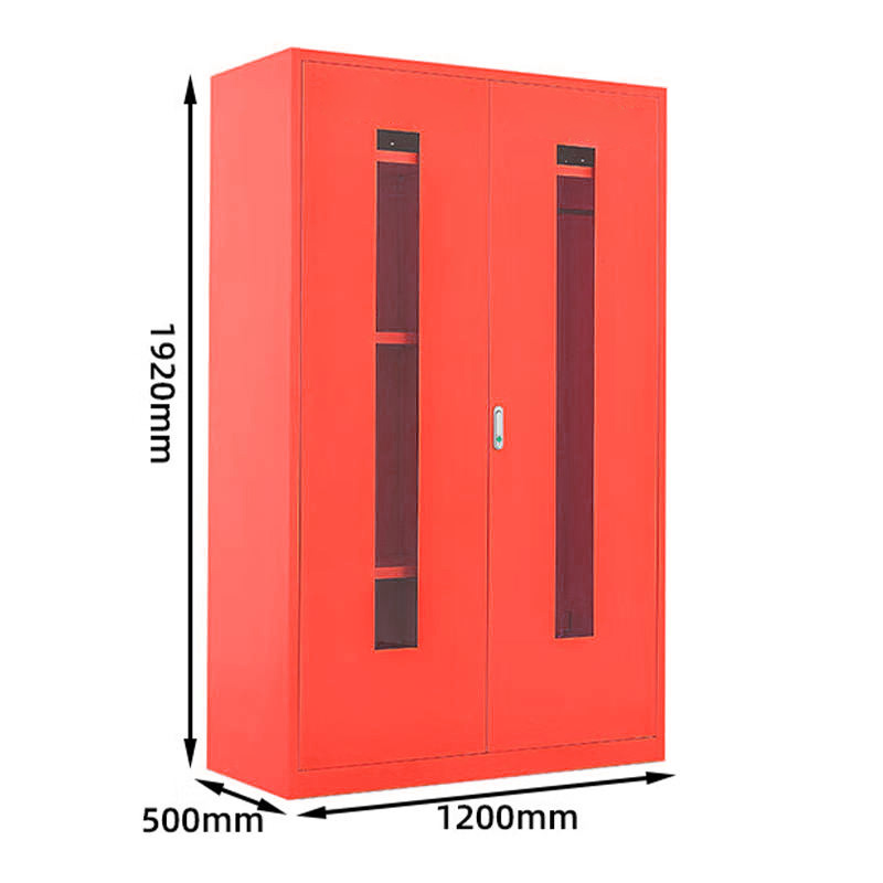Dimensions of the steel storage cabinet.