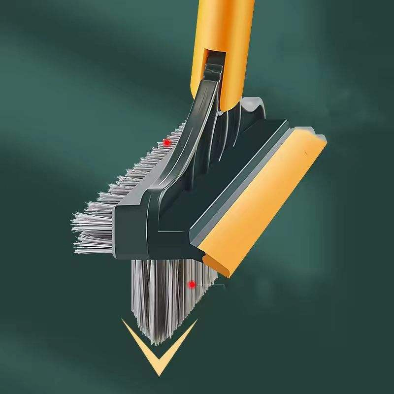 The unique triangular brush head can easily reach every nook and cranny.