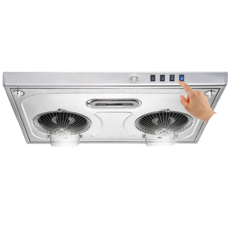 Ultra-thin top-extraction range hood prevents grease buildup and prolongs lifespan