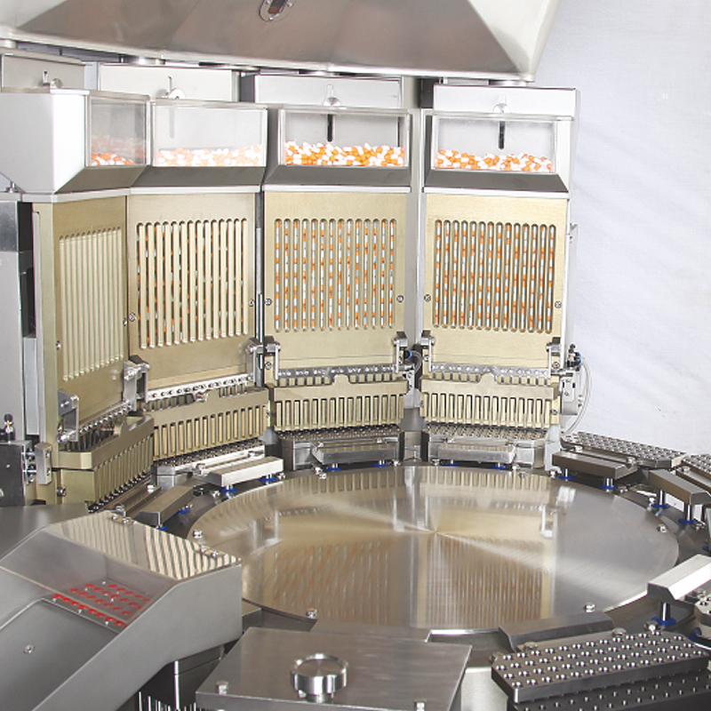 internal detail of the automatic hard capsule filling machine