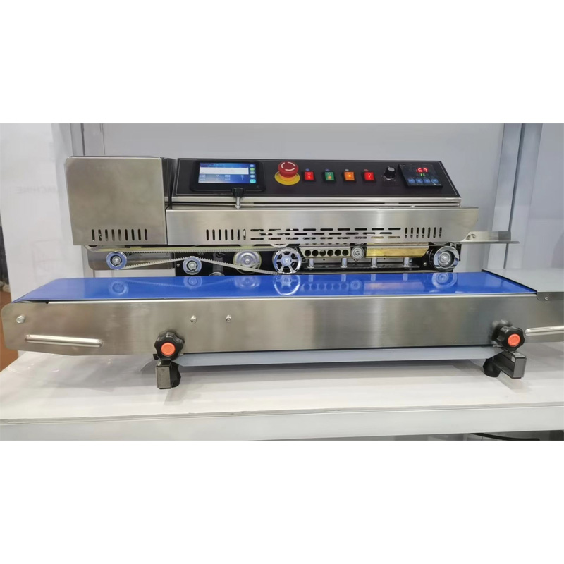 Date printing electric tea food bag sealer view.
