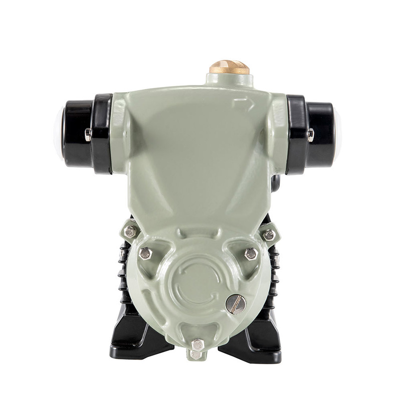 Front view of a household water pressure booster pump.