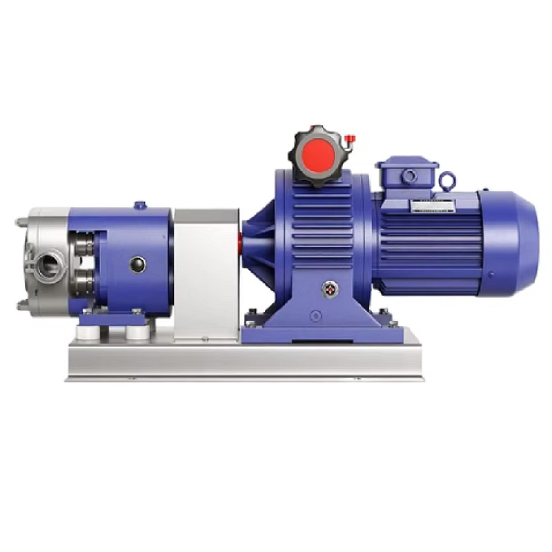 Side view of the cam rotor pump.