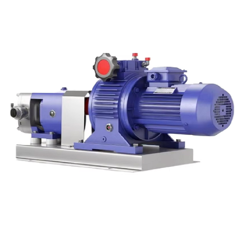 SS electric cam rotor pump full view.