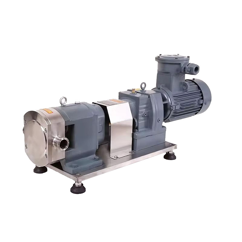 SS sanitary cam rotor pump full view.