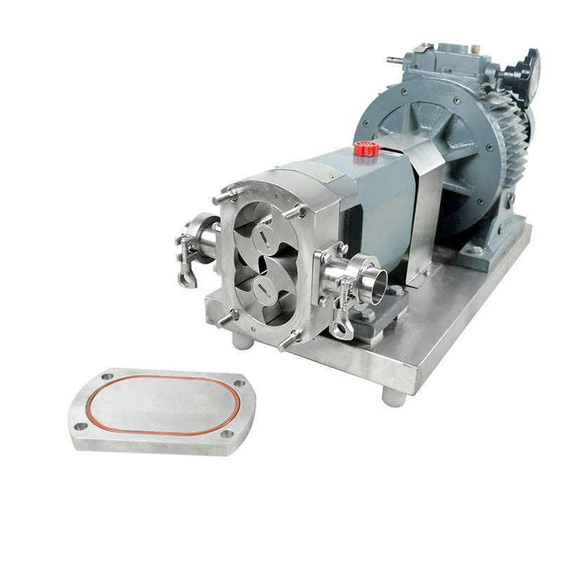 Mini sanitary cam rotor pump full view.