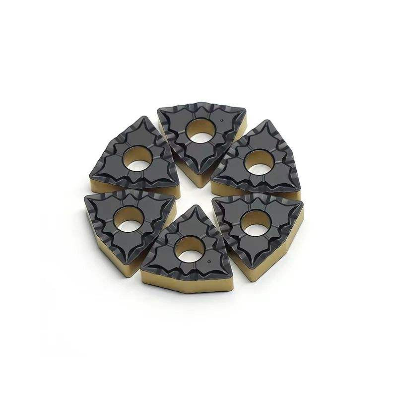 Original carbide cutting tools for steel work view.