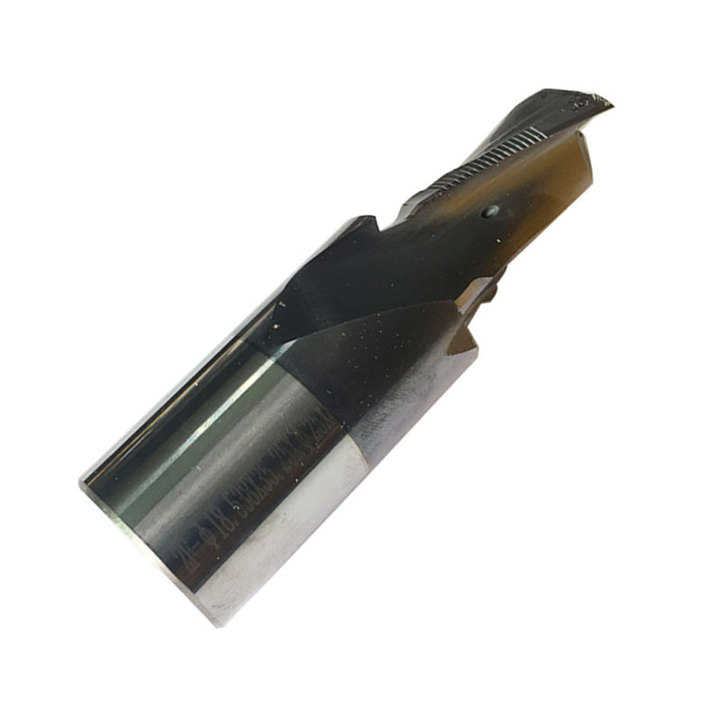 High precision tungsten CNC tool front detail view.