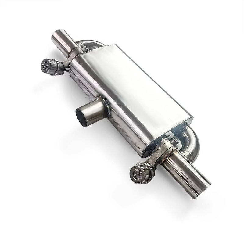 2.5"-3" SS304 exhaust intake muffler view.