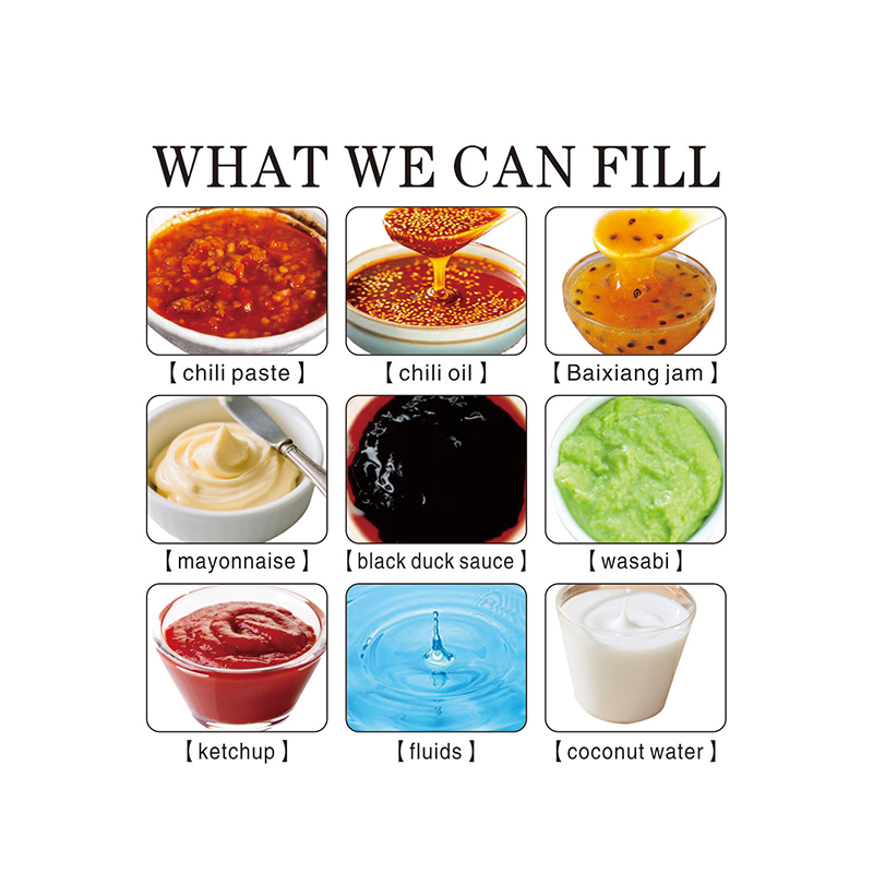 The jam packaging and sealing machine can package a variety of liquids.