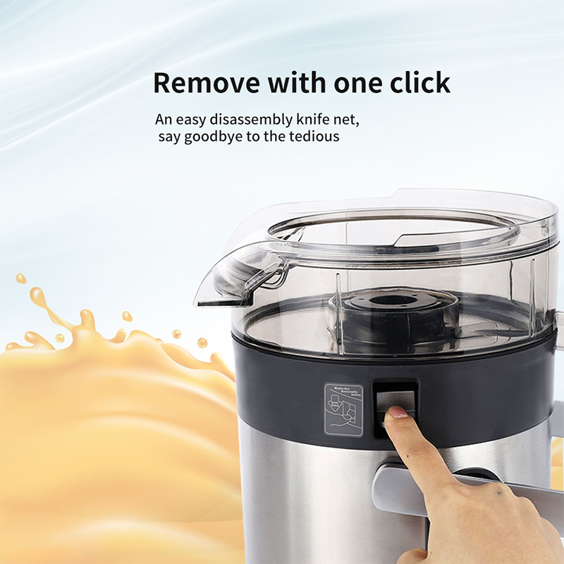 The multifunctional commercial juicer is made of food-grade PC material.