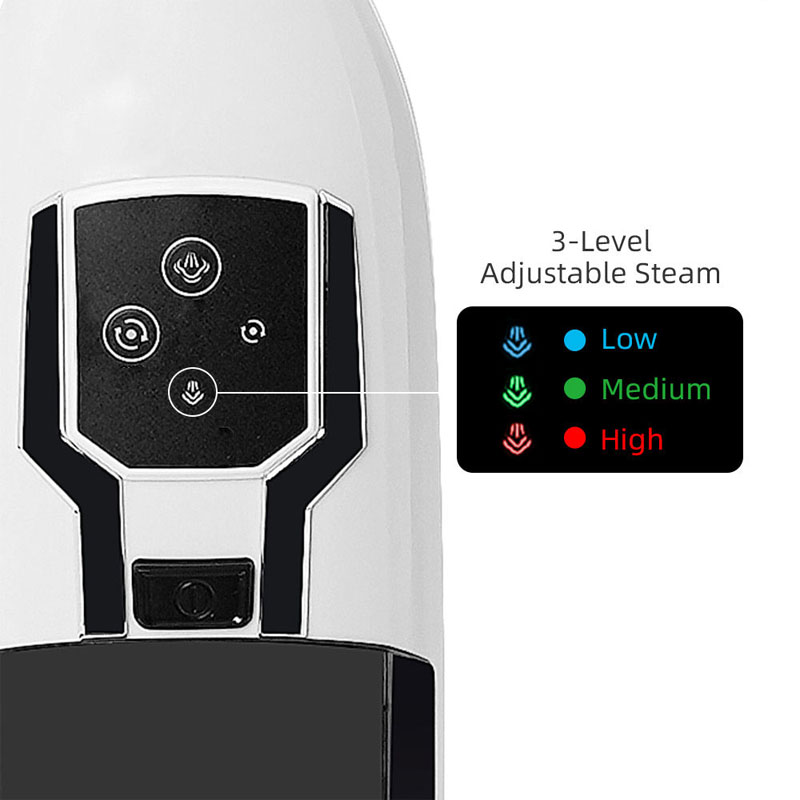 Steam mop with three adjustable steam modes