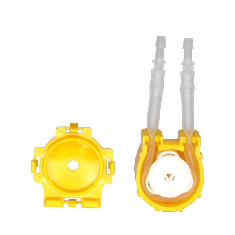 Precision fluid transfer pump close-up detail.