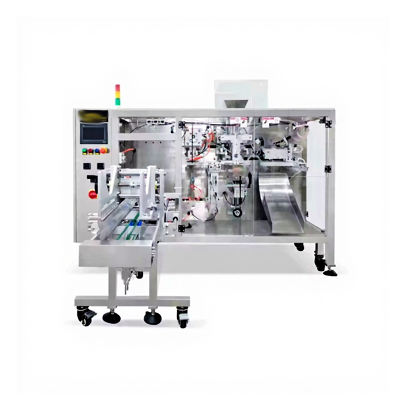 The salad dressing packaging machine can reach a maximum speed of 20 bags per minute.