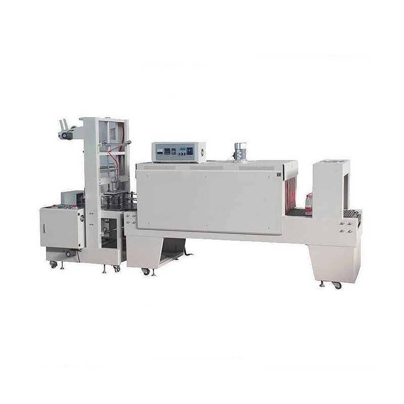 Semi-auto shrink wrapping for retail pack view.