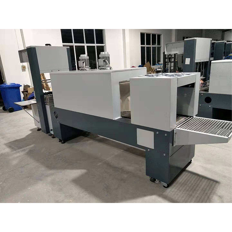 Temp controlled semi-auto retail shrink wrapper view.