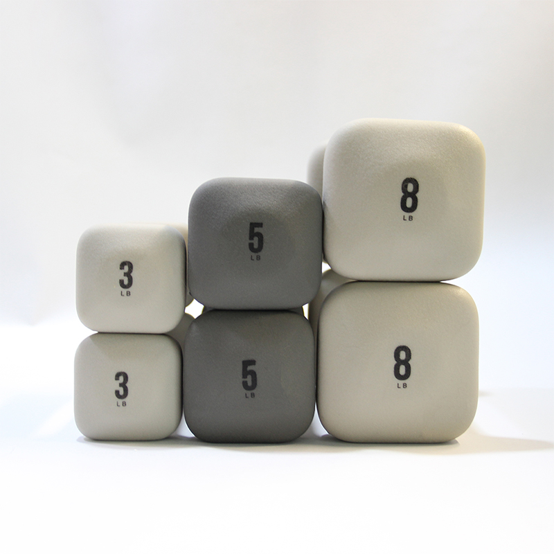 This square dumbbell set is 3lbs each, perfect for home strength training.
