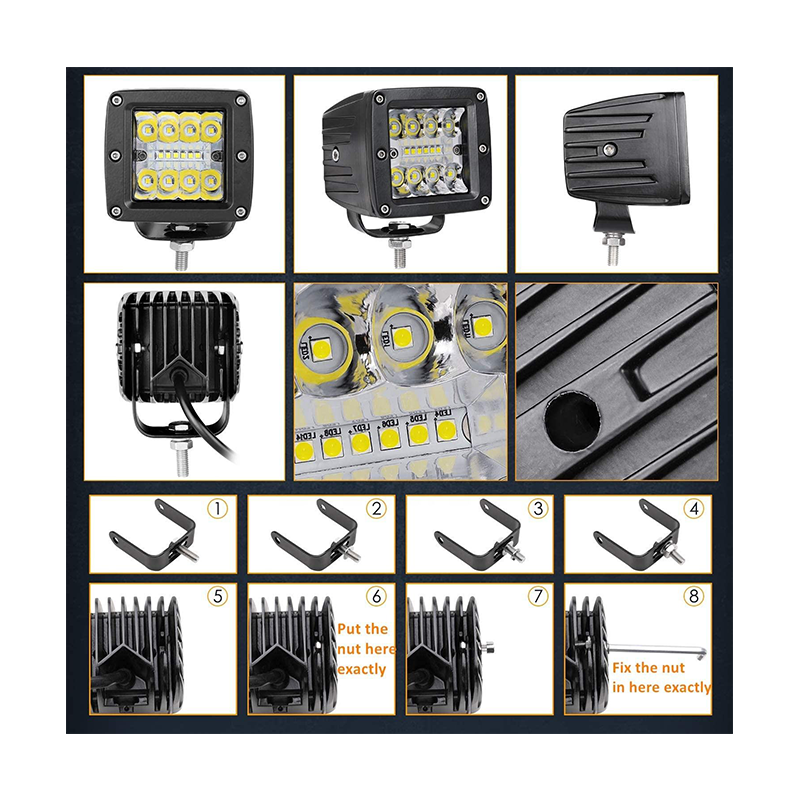 Truck rectangular lights have a long service life.