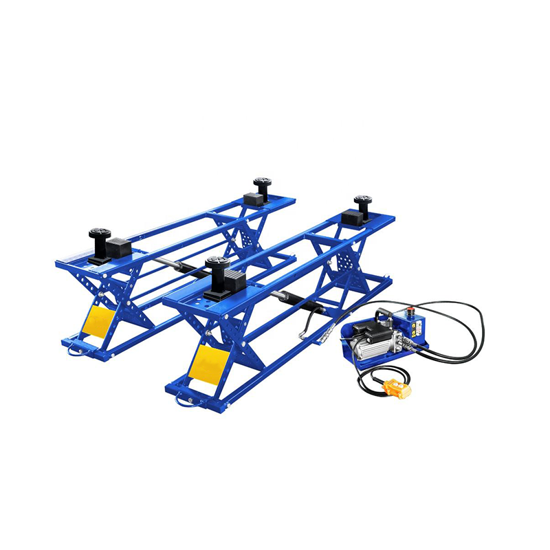 The electric fast-cut car lift is equipped with a centralized electric control panel.