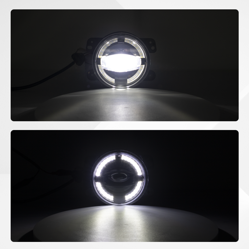 The car's aluminum fog lights ensure clear illumination.