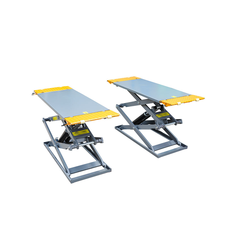 Ultra-thin double-cylinder car lift equipped with pneumatic unlock feature
