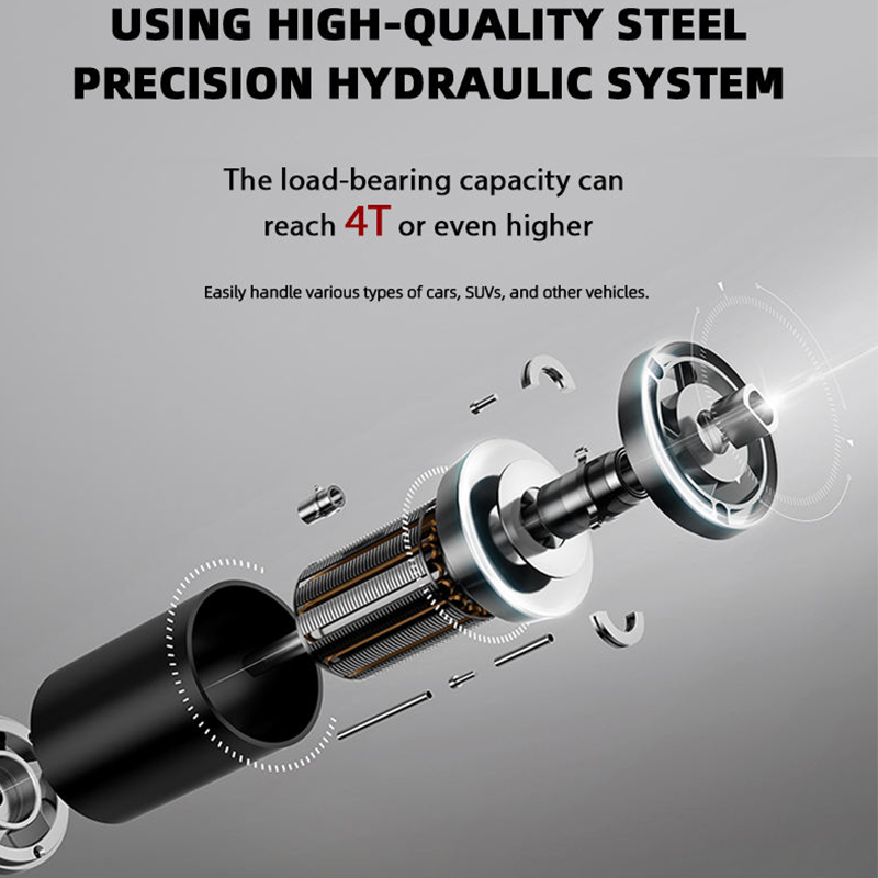 The single-column lift with strong support takes up little space.
