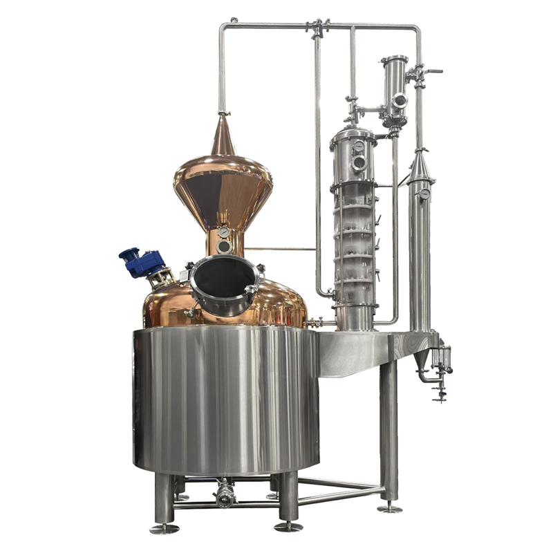 500L distillation equipment with column and condenser for high efficiency