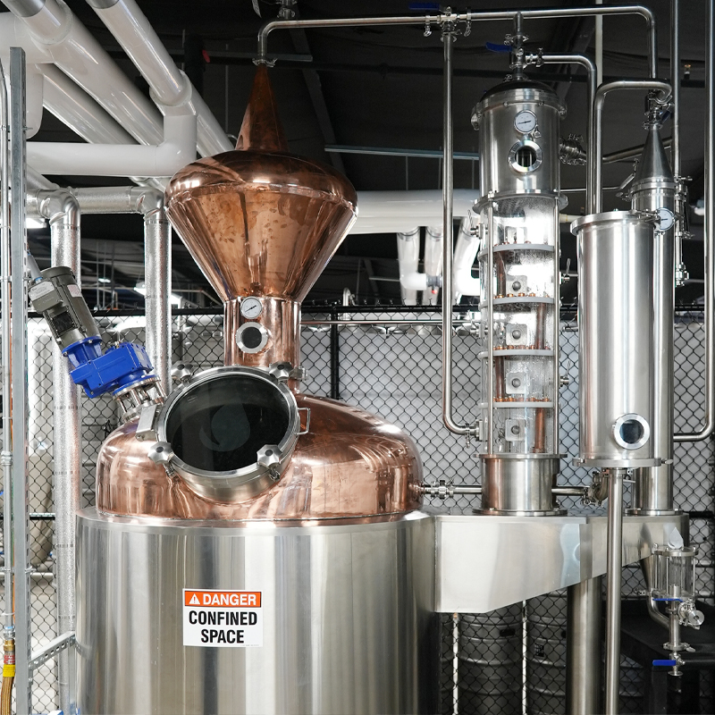 complete 500L distillation equipment for alcohol and chemical processing