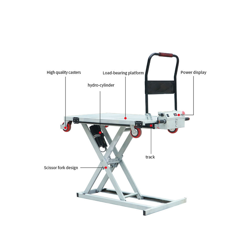 The small portable handling platform equipped with a scissor lift adopts a lightweight design.