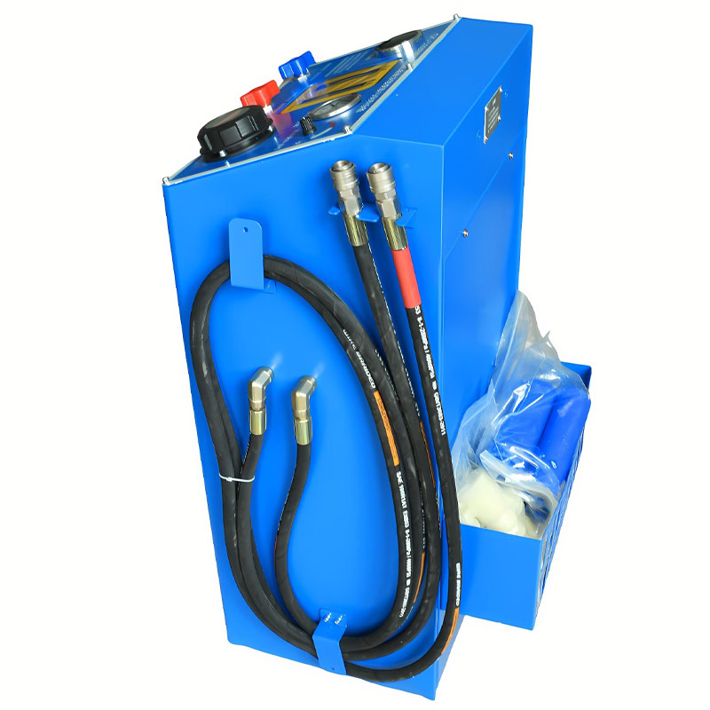 Versatile radiator fluid replacement equipment for multiple vehicle types