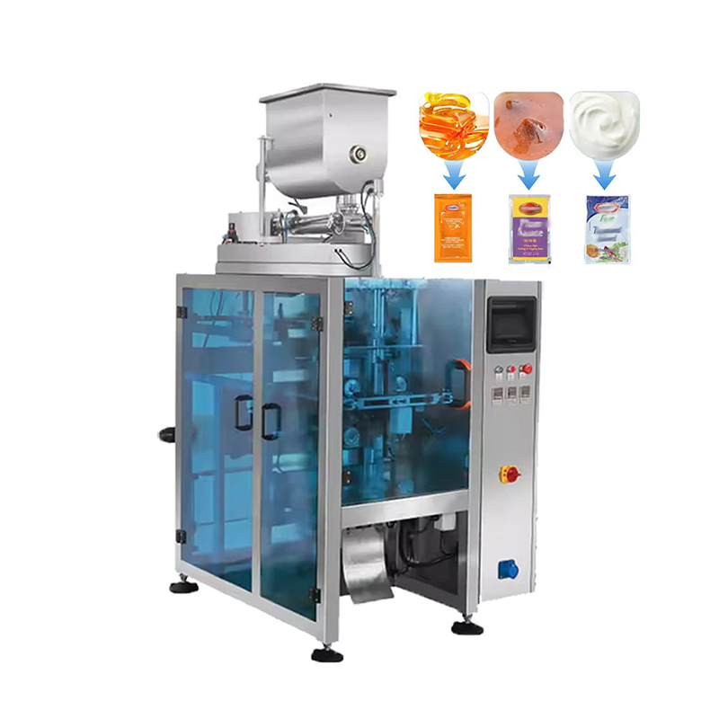The automatic shampoo liquid packaging machine can complete batch packaging.