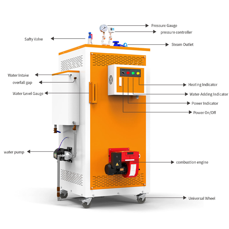 Detailed illustrations of oil-fired steam boilers